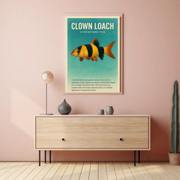 Clown Loach Fish Wall Art Print Decor PosterGoat