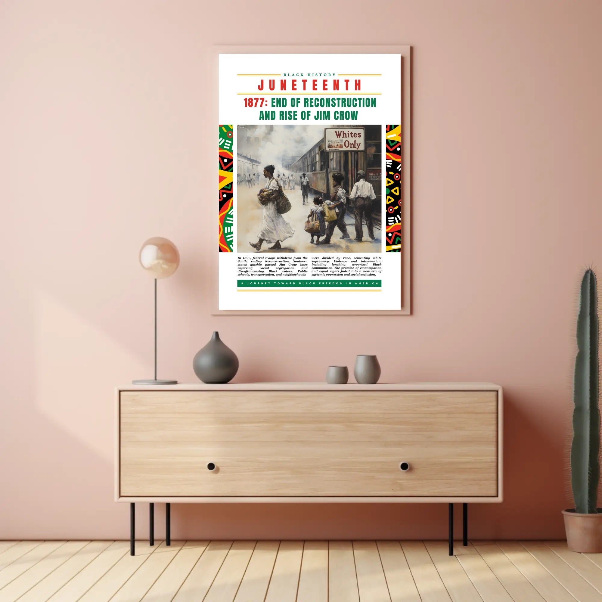 Black History Exploration: Jim Crow Laws Educational Poster