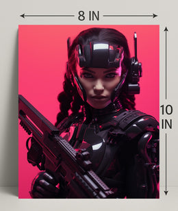 Cybernetic Warrior Poster PosterGoat