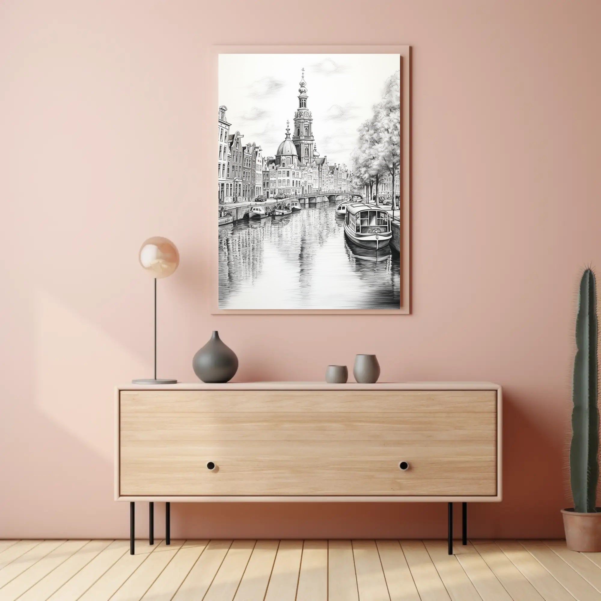 Amsterdam Canal Sketch Poster