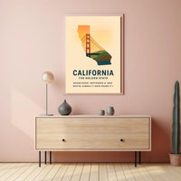California Vintage Style Art Poster - Cultural or Heritage Poster