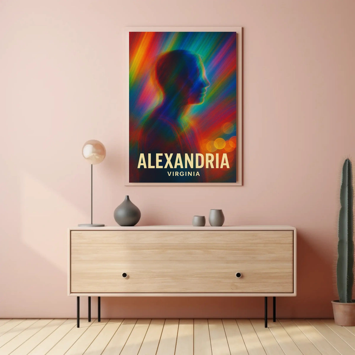 Vibrant Alexandria Abstract Art Poster: Modern Design