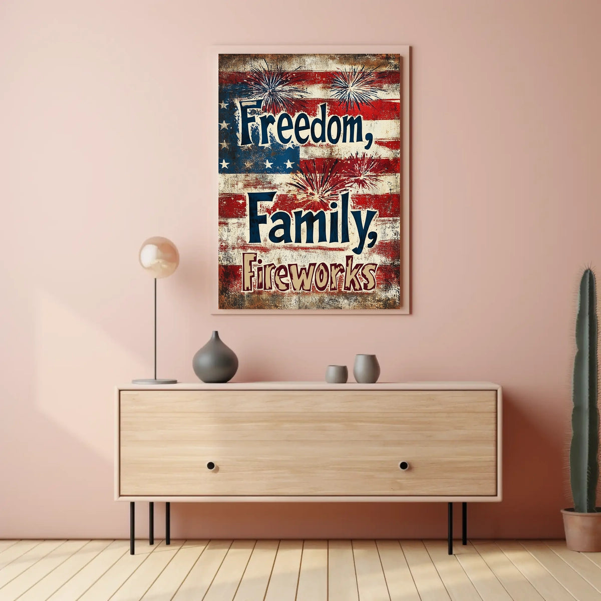 Freedom Family Fireworks Poster