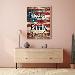Freedom Family Fireworks Poster