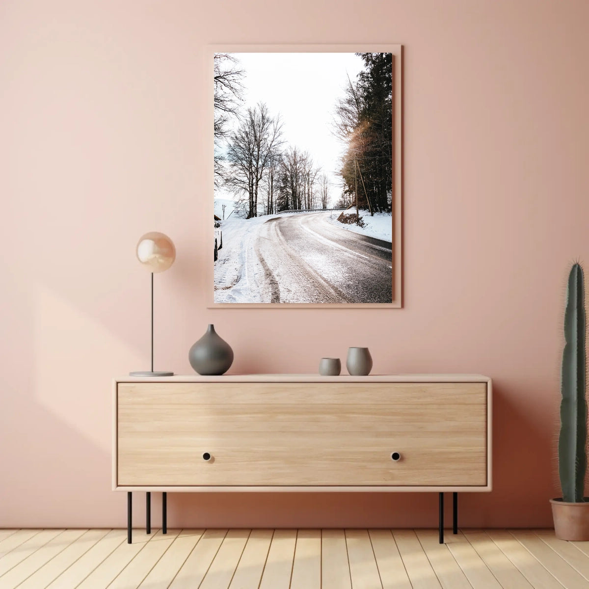 Winter Roadscape Poster