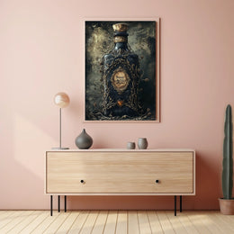 Mystical Dark Bottle Artistic Poster