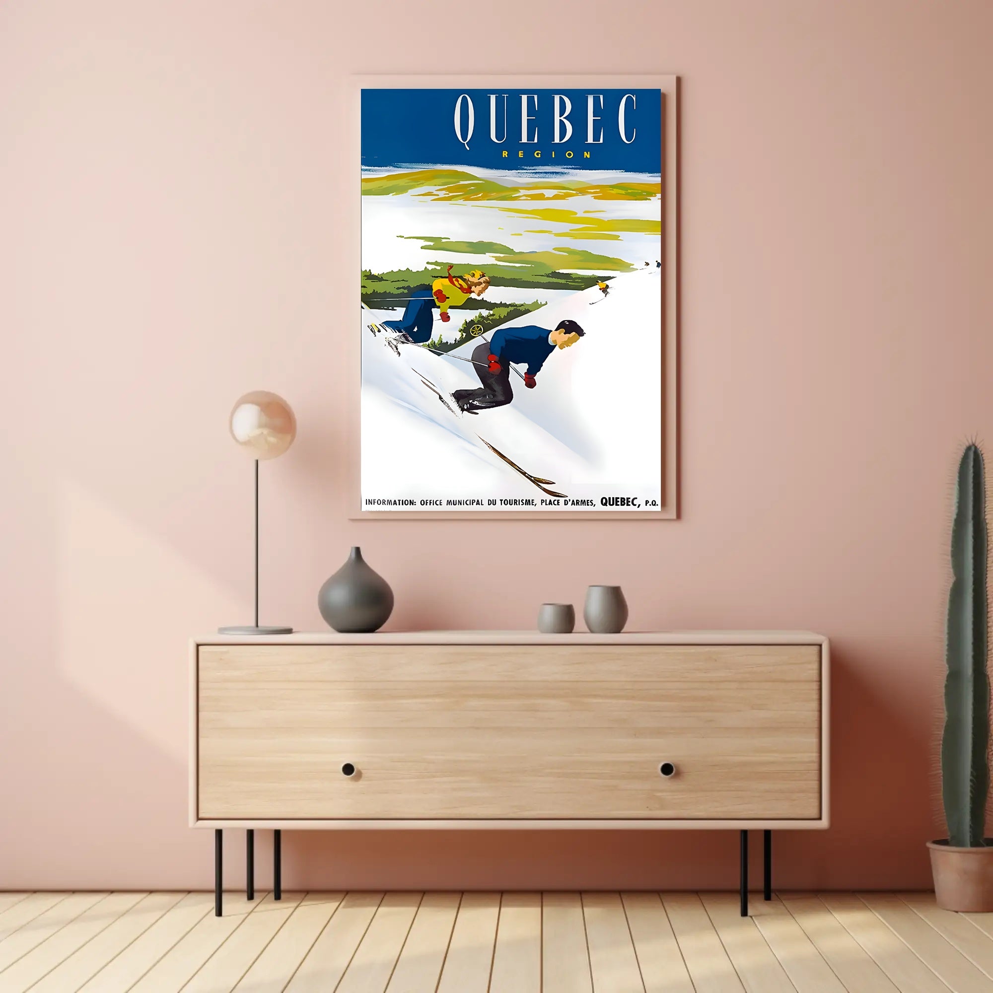 Skiing in Quebec Region Poster PosterGoat