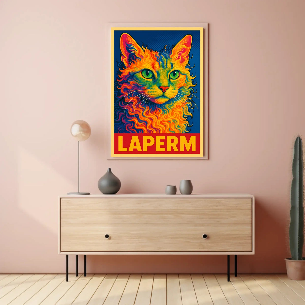 LaPerm Cat Art Poster