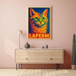 LaPerm Cat Art Poster