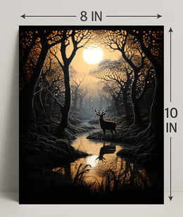Enchanted Forest At Dusk Poster