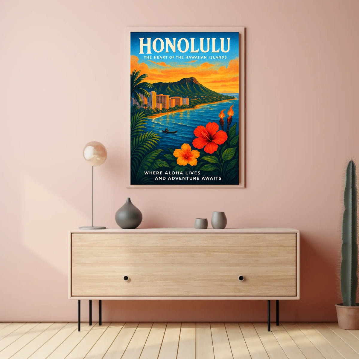 Honolulu The Heart of the Hawaiian Islands Poster