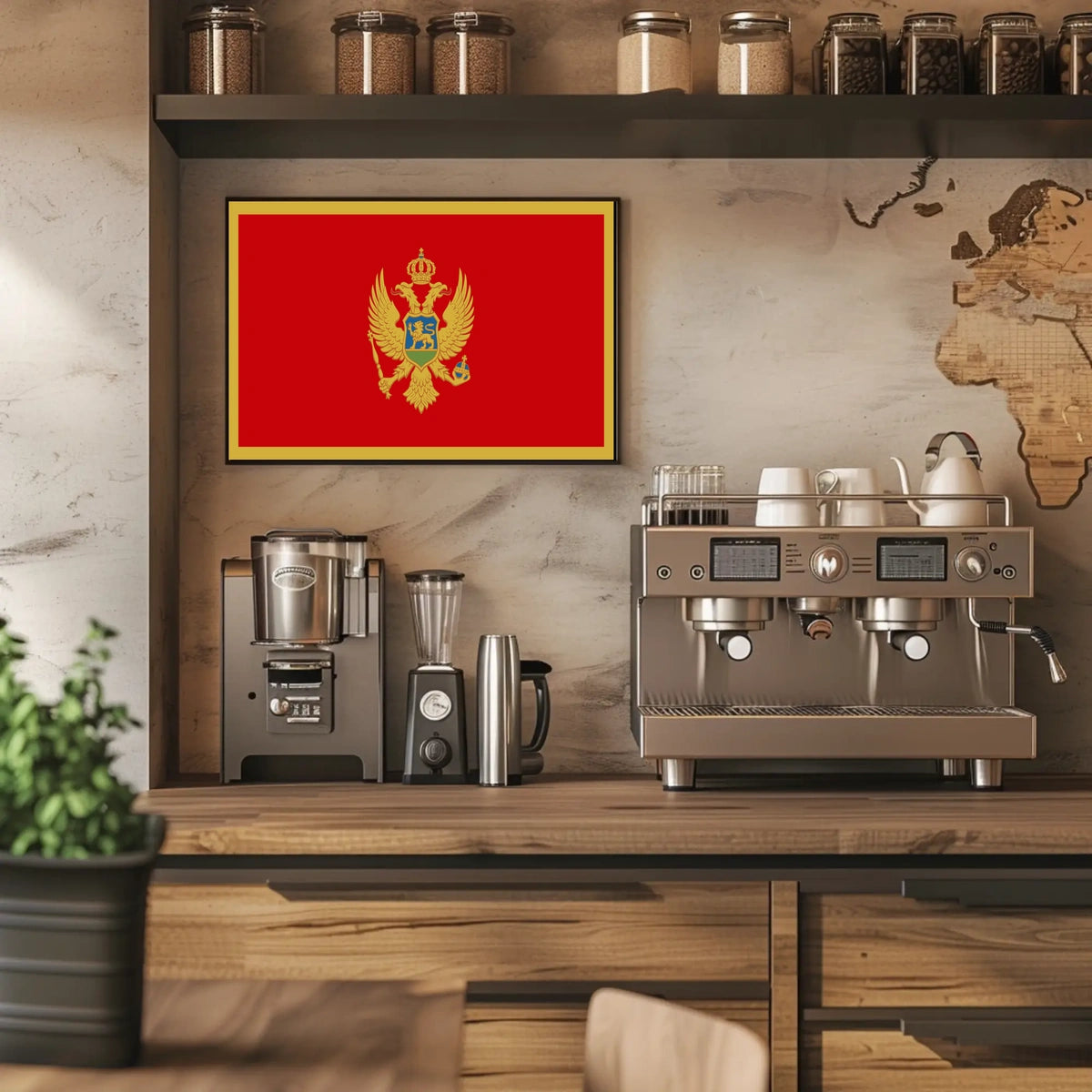 Montenegro Flag Poster