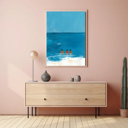 Ocean Trio Coastal Poster Minimalist Beach Wall Art
