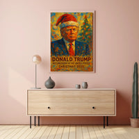 Vibrant Santa Christmas 2025 Impressionistic Art Poster