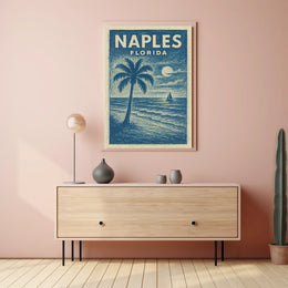 Naples Florida Coastal Serenity Poster Wall Art Decor