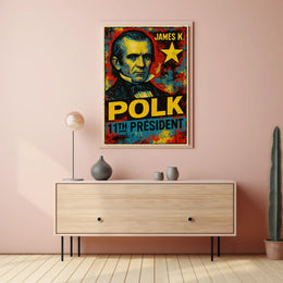 James K. Polk 11th President of the United States Graffiti Pop Art Poster