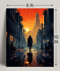 Sunset In The Cityscape Poster