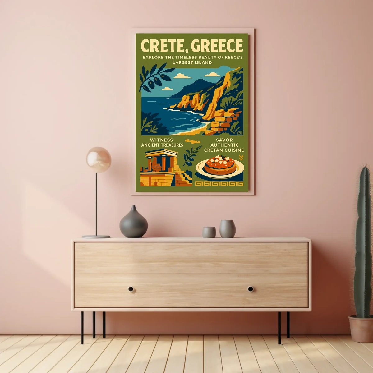 Crete's Timeless Beauty: Vintage Travel Poster