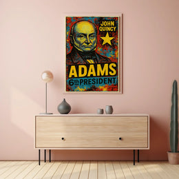John Quincy Adams 6th President of the United States Graffiti Pop Art Poster