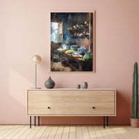 Vintage Cityscape Art Deco Style Poster