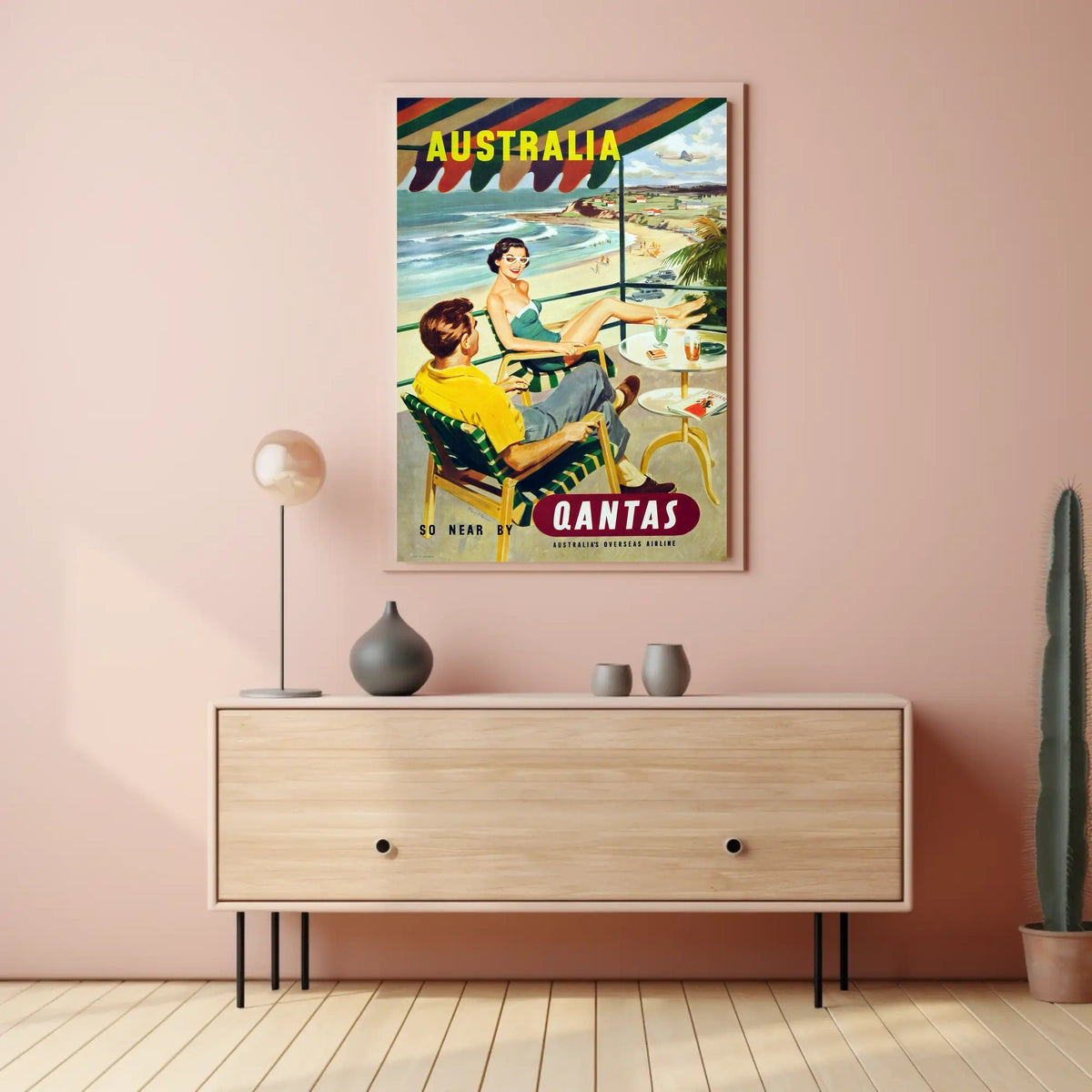 Discover Australia With Qantas Poster