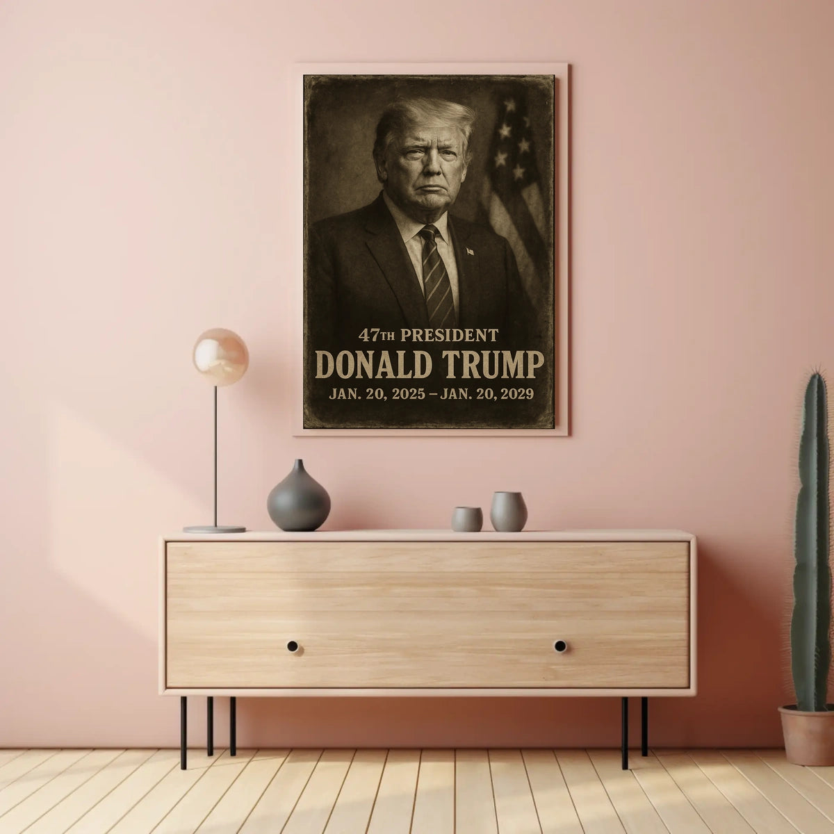 Trump 47th President Patriotic Scenic Poster