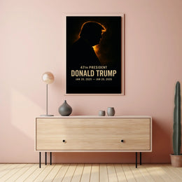 Donald Trump Resilience Sunset Patriotic Cinematic Poster
