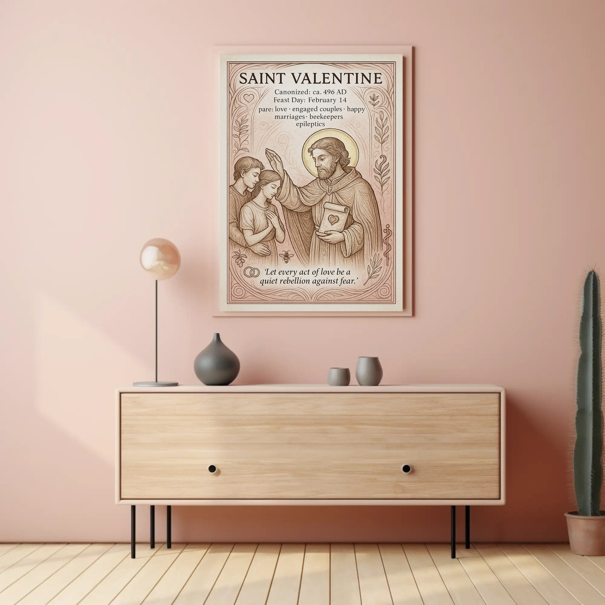 Saint Valentine Patron of Love Poster PosterGoat