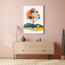 Abstract Harmony Art Deco Style Poster
