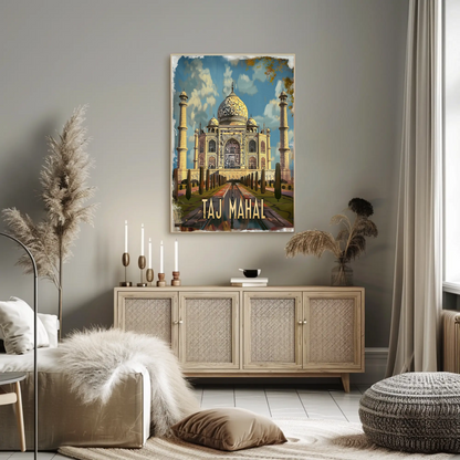 Taj Mahal India Monument Travel Poster