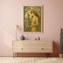 New York Art Nouveau Poster