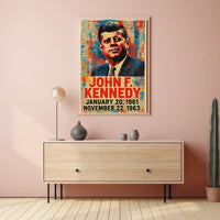 John F. Kennedy 35th President of the United States Street Art Mashup Poster