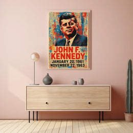 John F. Kennedy 35th President of the United States Street Art Mashup Poster