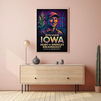 Discover Iowa Heart of Americas Breadbasket Poster