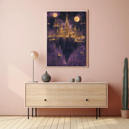 Mystical Floating Cityscape in a Fantasy or Mythology Poster
