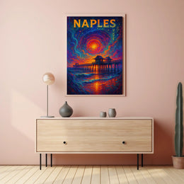 Naples A Cosmic Sunset Poster