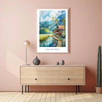Serene Philippine Scene Watercolor Artistic Poster PosterGoat