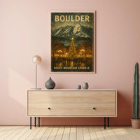 Boulder Rocky Mountain Sparkle Poster