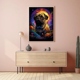 Cosmic Pug Adventure Poster