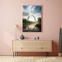 Gateway Arch Scenic Travel Poster Landscape Print
