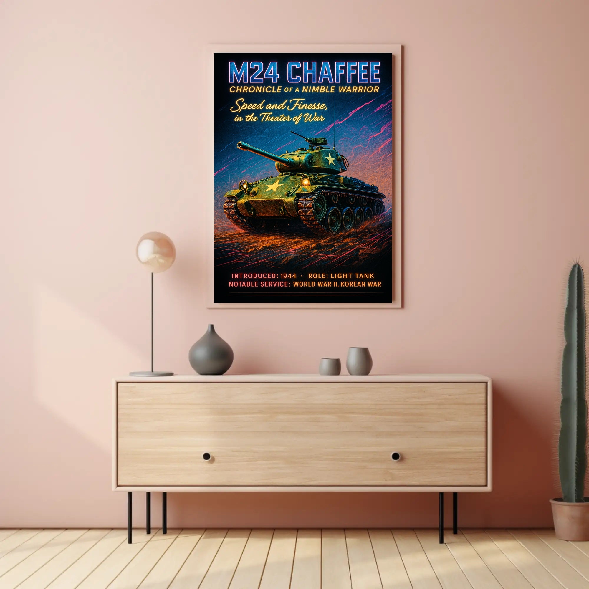 M24 Chaffee Chronicle of a Nimble Warrior Poster PosterGoat