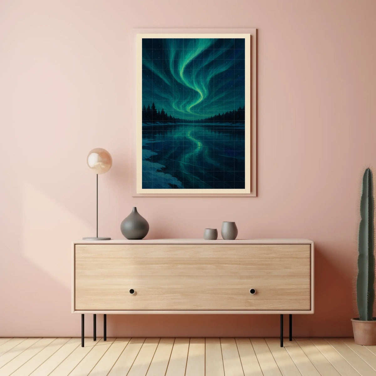 Aurora Borealis Reflections Poster