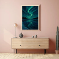 Aurora Borealis Reflections Poster