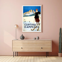 Winter Sports in Cortina d'Ampezzo Poster PosterGoat