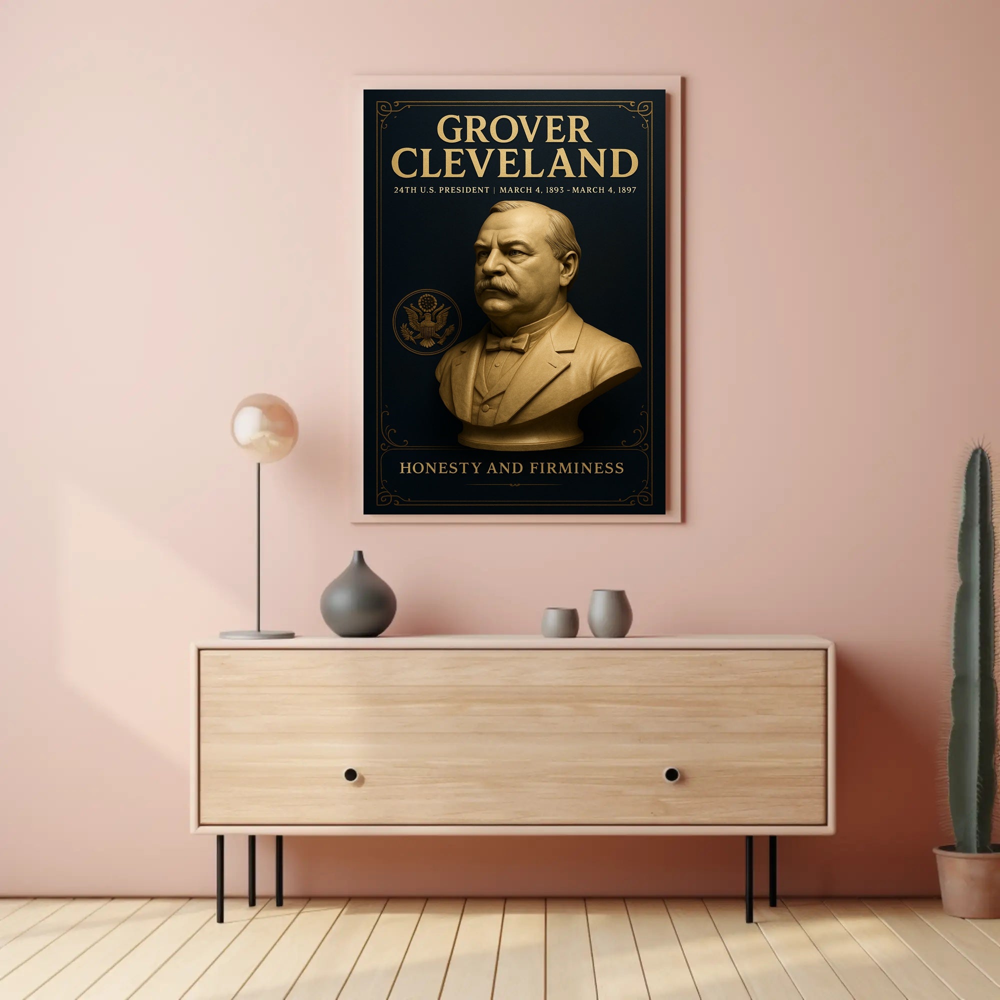 Grover Cleveland Vintage Presidential Historical or Presidential Poster PosterGoat