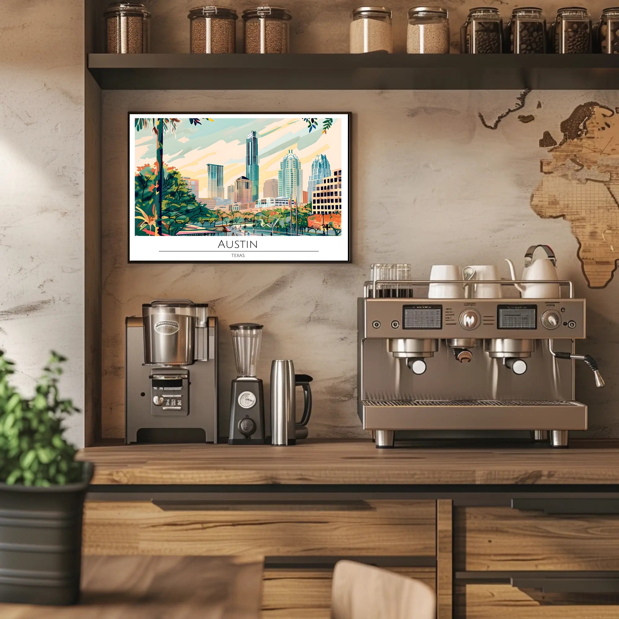 Austin Cityscape Poster