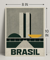 Brasil Modernist Architecture Wall Art Print PosterGoat
