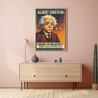 Albert Einstein Relativity Vintage Scholar Poster