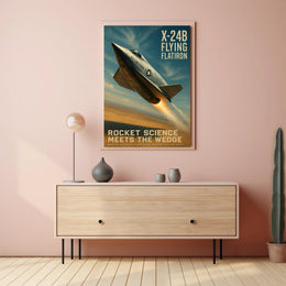 X-24B Experimental Aircraft Cold War Era Military Recruitment Poster