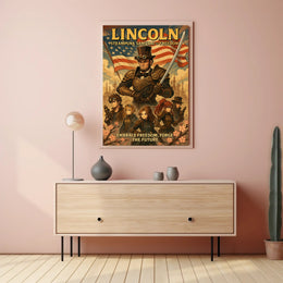Lincoln Steampunk Samurai Of Freedom Poster